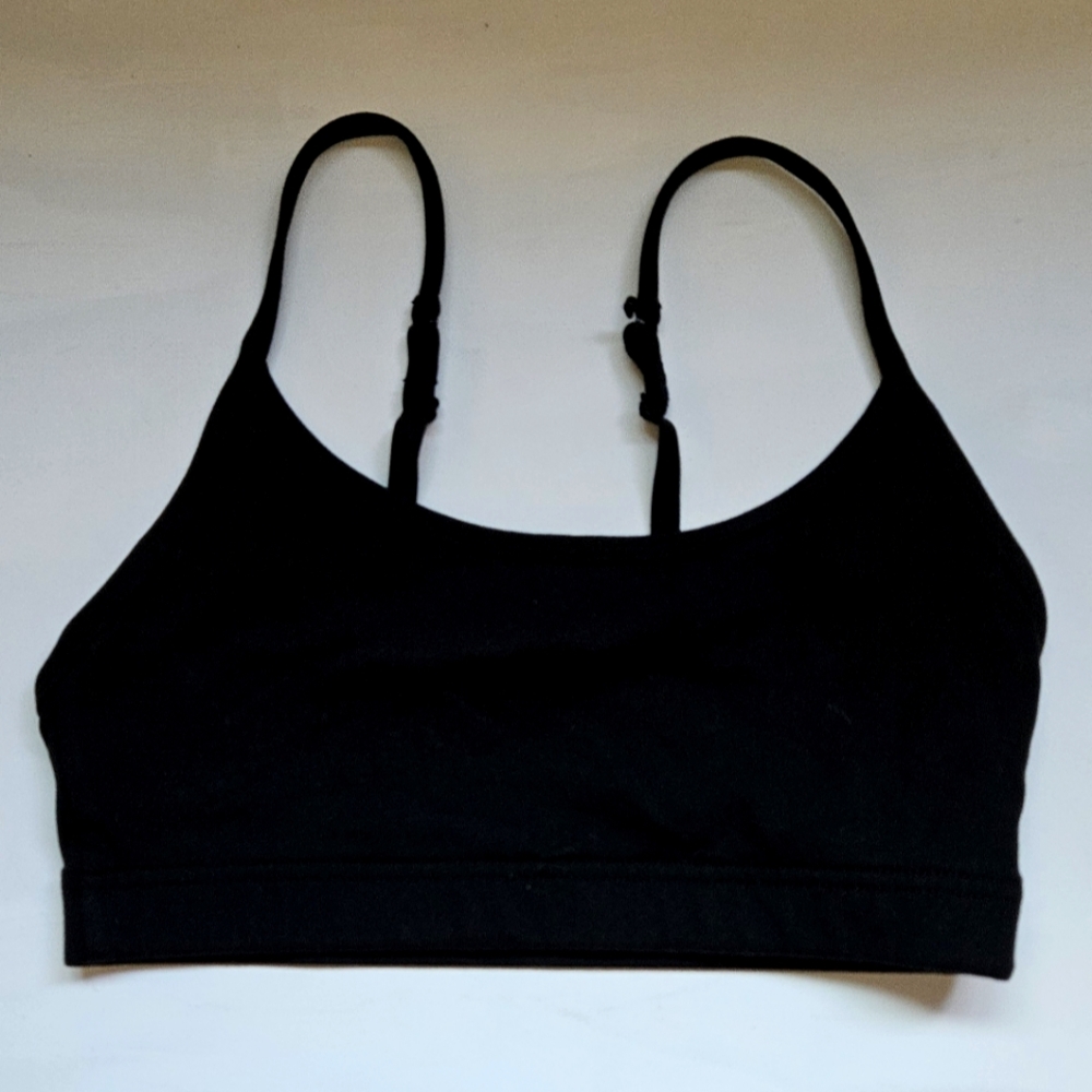 Lorna Jane Black Sports Bra with optional racer back clip size small